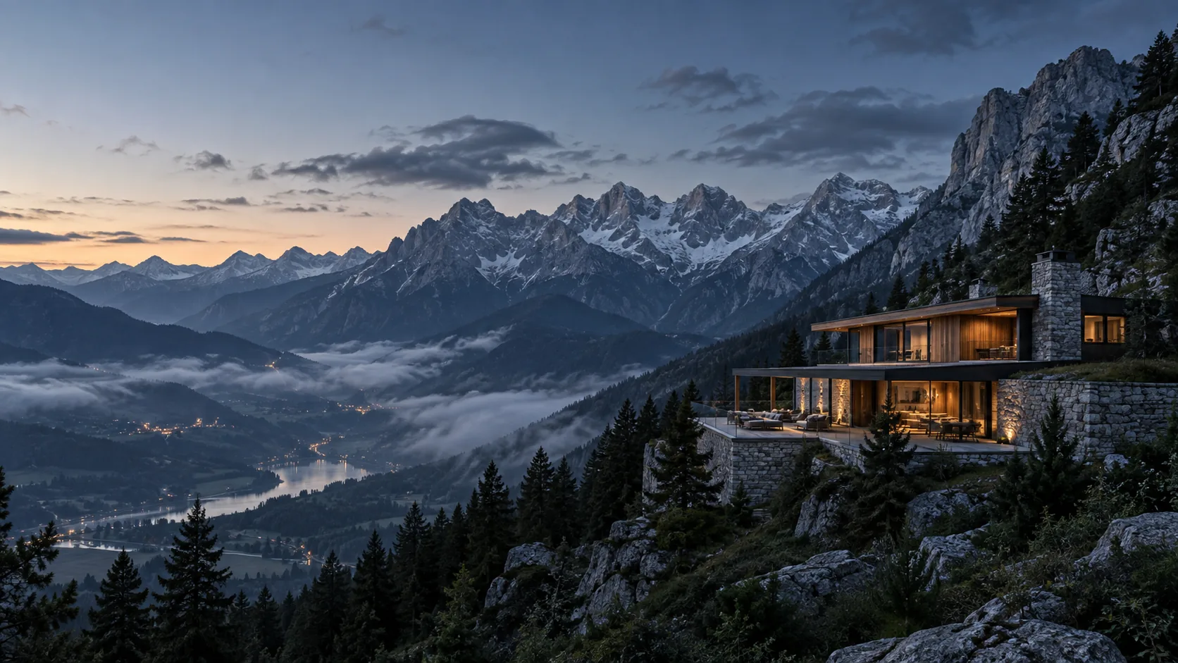 Modern Alpine property above a Tyrolean valley